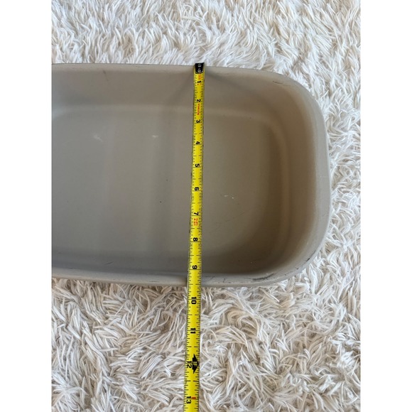 Vintage Pampered Chef Stoneware Baking Dish 9x13 Inch 3.5 Qt Beige Roasting Pan - Picture 6 of 7